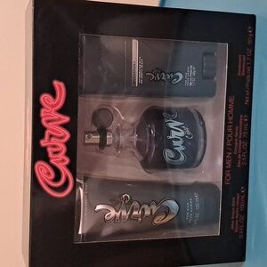 Curve For Men 3 Piece Set After Shave Balm Cologne Spray,  Deodorant